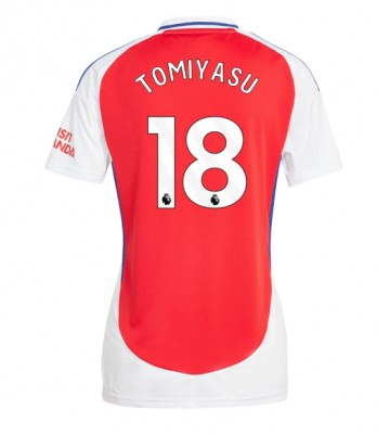 Arsenal Takehiro Tomiyasu #18 Primera Equipación Mujer 2024-25 Manga Corta